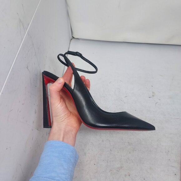 Christian Louboutin Black Strappy Condora Leather Pump - Picture 3 of 12